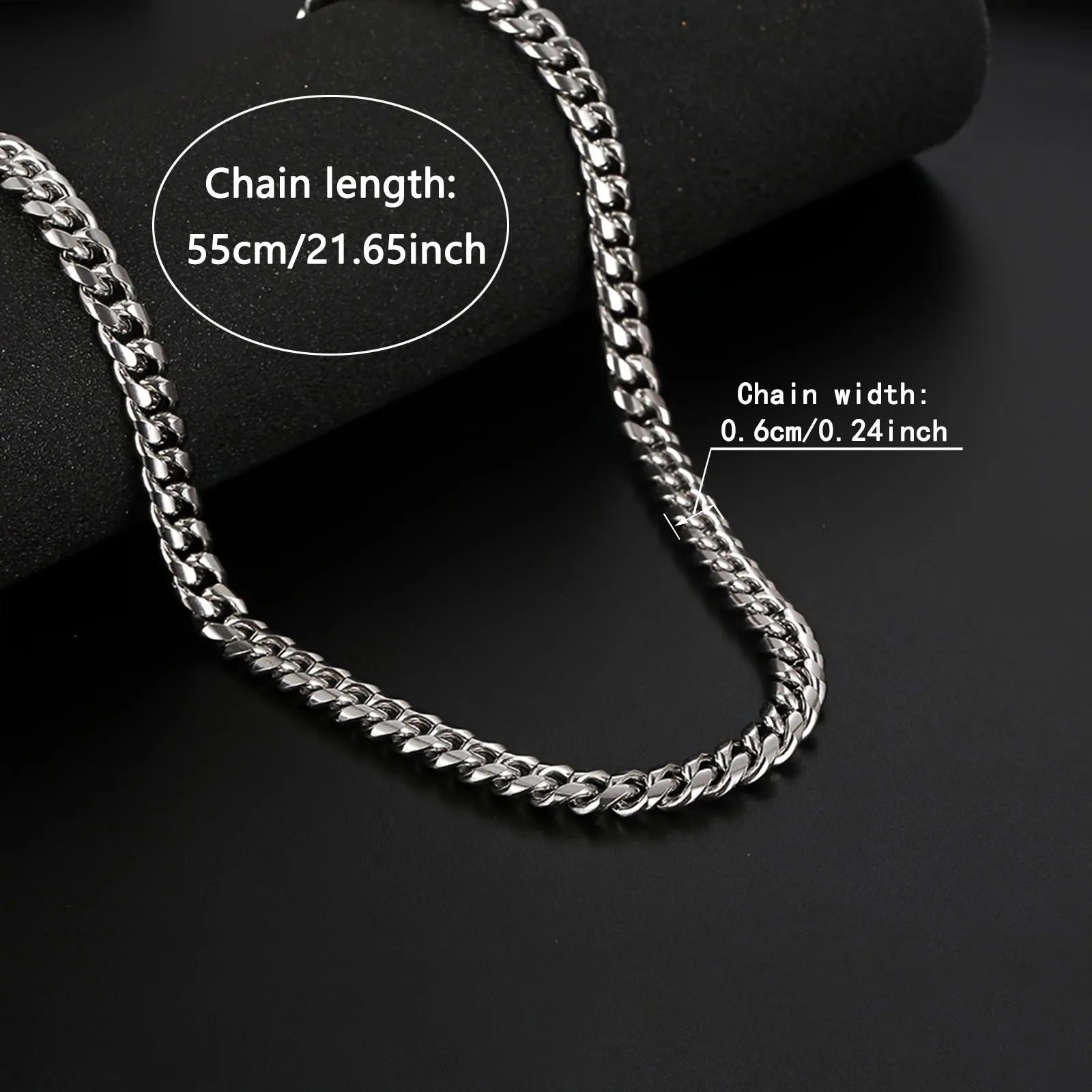 To My Boyfriend High Quality Cuban Chain Necklace, Promise Necklace, Anniversary Gift Birthday Gift for Boyfriend, Card & Box