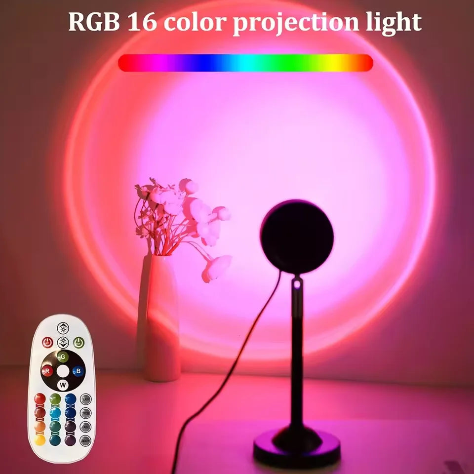 Sunset Projection Lamp – Romantic LED Sunset Light for Bedroom, Aesthetic Room Decor & Photography