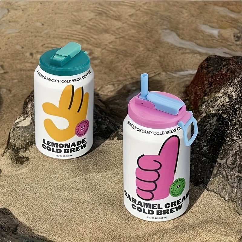Reusable Soft Drink Can Lid. Soda Drink Can Lid Can Be Used for Beverages, Juices, and Soft Drinks, and Comes with A Straw