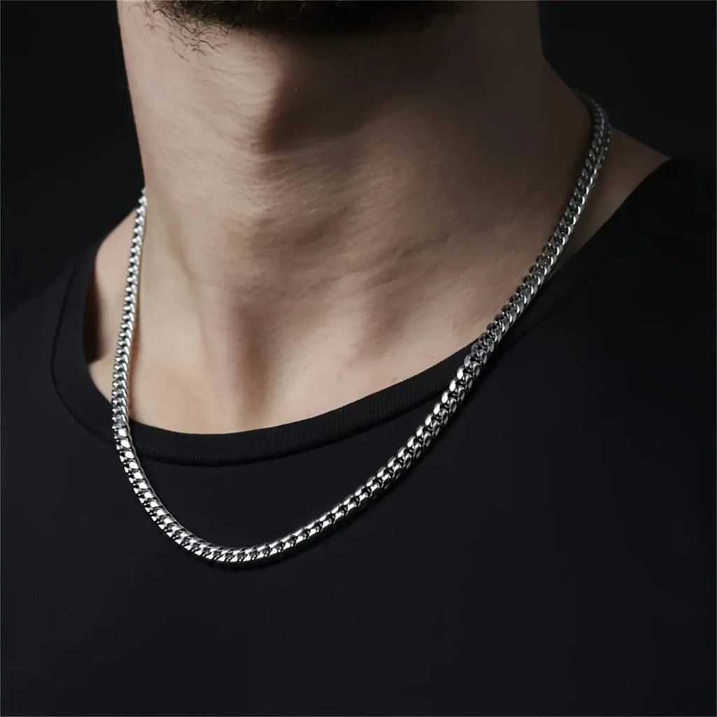 To My Boyfriend High Quality Cuban Chain Necklace, Promise Necklace, Anniversary Gift Birthday Gift for Boyfriend, Card & Box