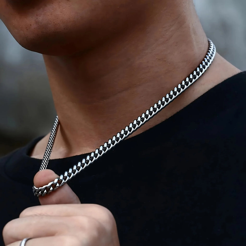To My Boyfriend High Quality Cuban Chain Necklace, Promise Necklace, Anniversary Gift Birthday Gift for Boyfriend, Card & Box